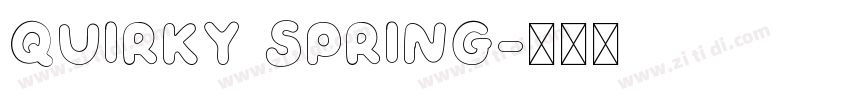 QUIRKY SPRING字体转换